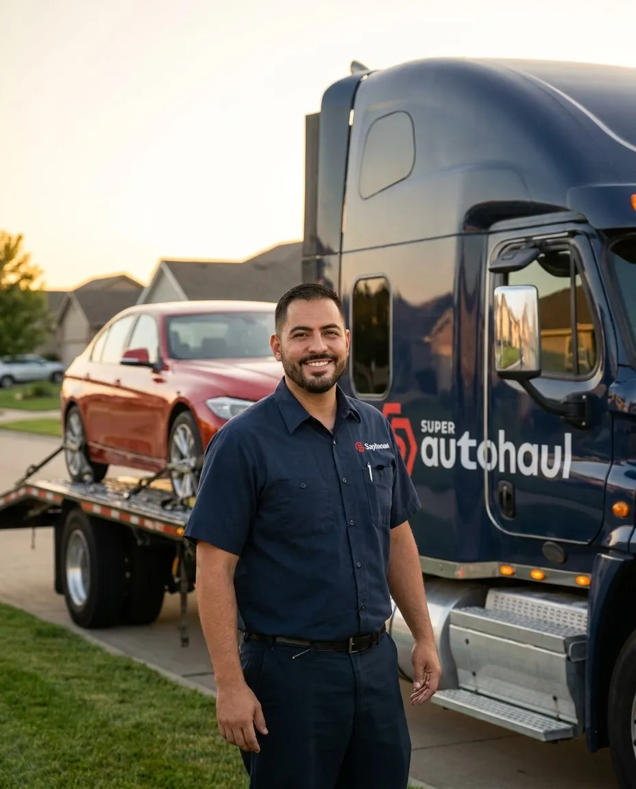 Super AutoHaul verified driver with transport truck