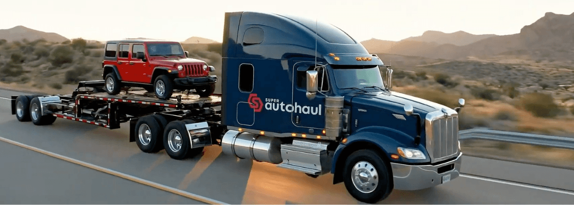 Super AutoHaul transport truck on highway